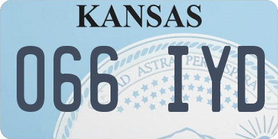 KS license plate 066IYD