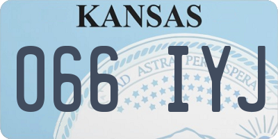 KS license plate 066IYJ