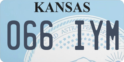 KS license plate 066IYM
