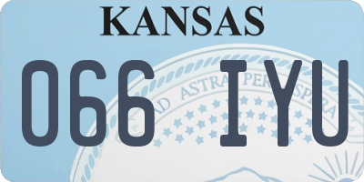 KS license plate 066IYU