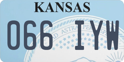 KS license plate 066IYW