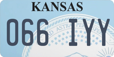 KS license plate 066IYY