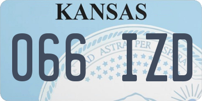 KS license plate 066IZD