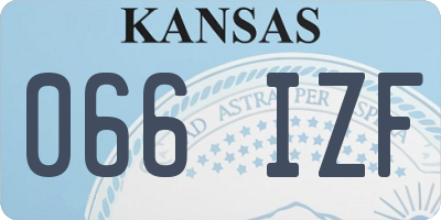KS license plate 066IZF
