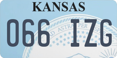 KS license plate 066IZG