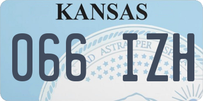 KS license plate 066IZH