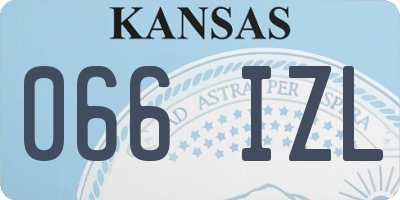 KS license plate 066IZL