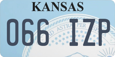 KS license plate 066IZP
