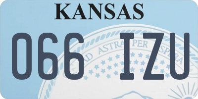 KS license plate 066IZU
