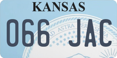 KS license plate 066JAC
