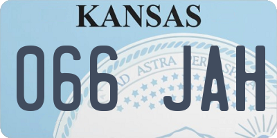KS license plate 066JAH
