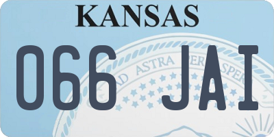 KS license plate 066JAI