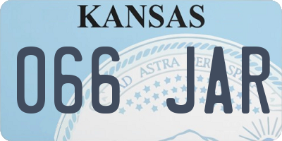 KS license plate 066JAR
