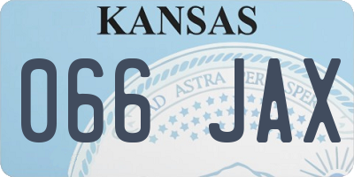 KS license plate 066JAX