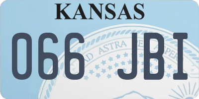 KS license plate 066JBI