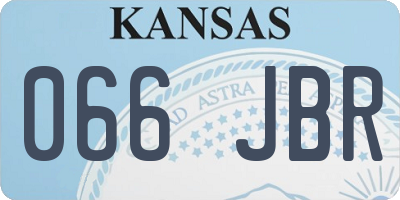 KS license plate 066JBR