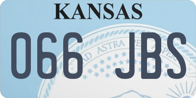 KS license plate 066JBS
