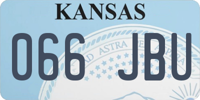 KS license plate 066JBU