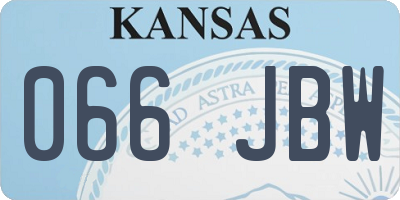 KS license plate 066JBW