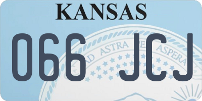 KS license plate 066JCJ