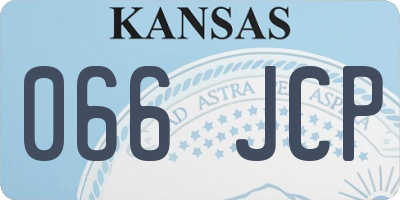 KS license plate 066JCP