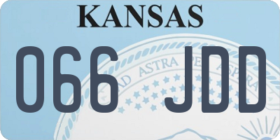 KS license plate 066JDD