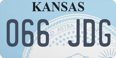 KS license plate 066JDG