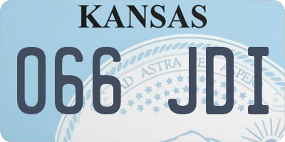 KS license plate 066JDI