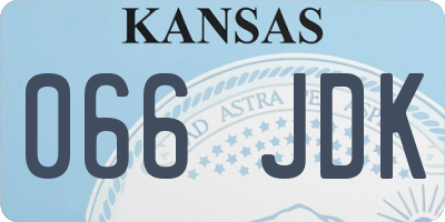 KS license plate 066JDK