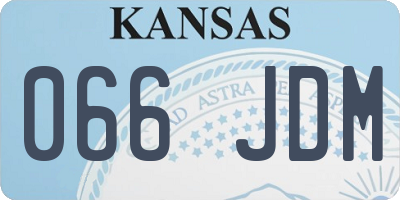 KS license plate 066JDM