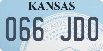 KS license plate 066JDO
