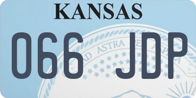 KS license plate 066JDP