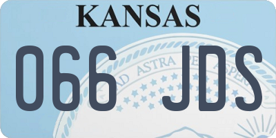 KS license plate 066JDS
