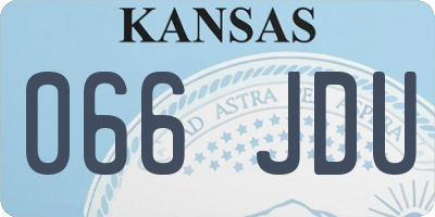 KS license plate 066JDU