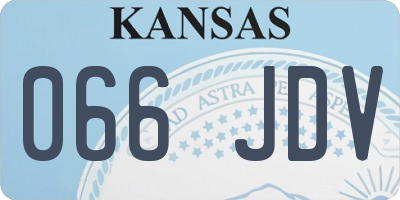 KS license plate 066JDV