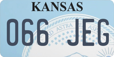 KS license plate 066JEG