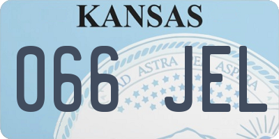 KS license plate 066JEL