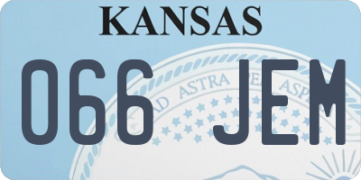 KS license plate 066JEM