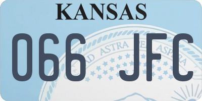 KS license plate 066JFC