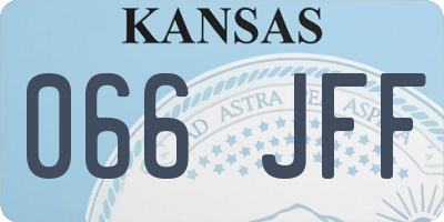 KS license plate 066JFF