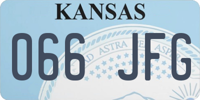 KS license plate 066JFG