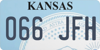 KS license plate 066JFH