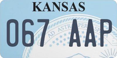 KS license plate 067AAP