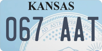 KS license plate 067AAT