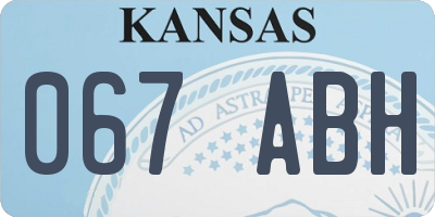 KS license plate 067ABH