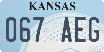 KS license plate 067AEG