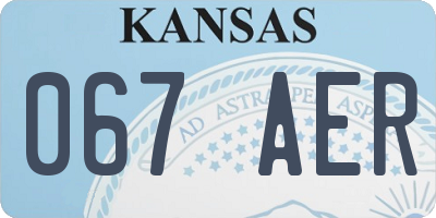 KS license plate 067AER