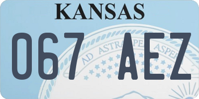 KS license plate 067AEZ