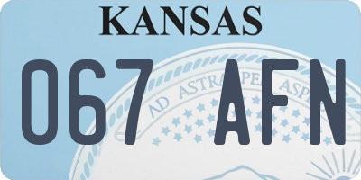 KS license plate 067AFN