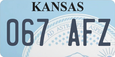 KS license plate 067AFZ